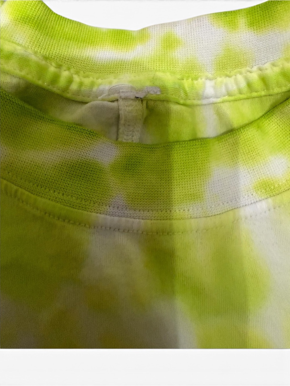 Lululemon Oversized 4 Neon Yellow Tie Dye High Neck Crop Tank Top - Picture 5 of 5